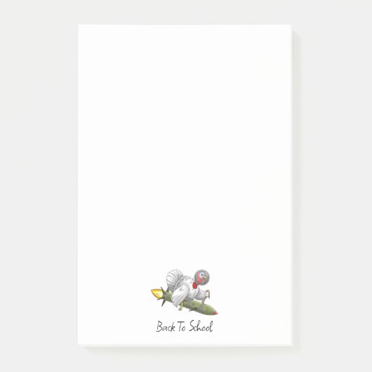 Rocket Turkey Back to School Post-it® Notes (Voorkant)