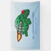 Rocket Turtle Verjaardag Spandoek (Verticaal)