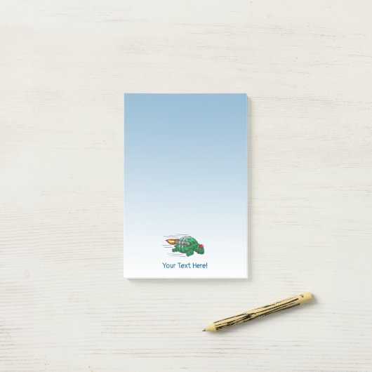 Rocket Turtle's Jetpackrit Post-it® Notes (Op bureau)