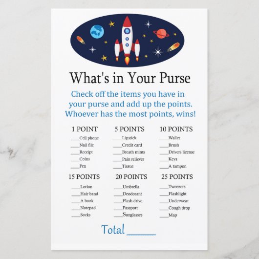 Rocket What's in your purse game (Voorkant)