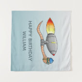 Rocket Worm Wandkleed (Voorkant (horizontaal))