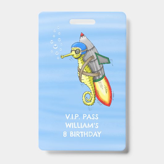 Rocket Zeepaard VIP PAS Badge (Voorzijde)