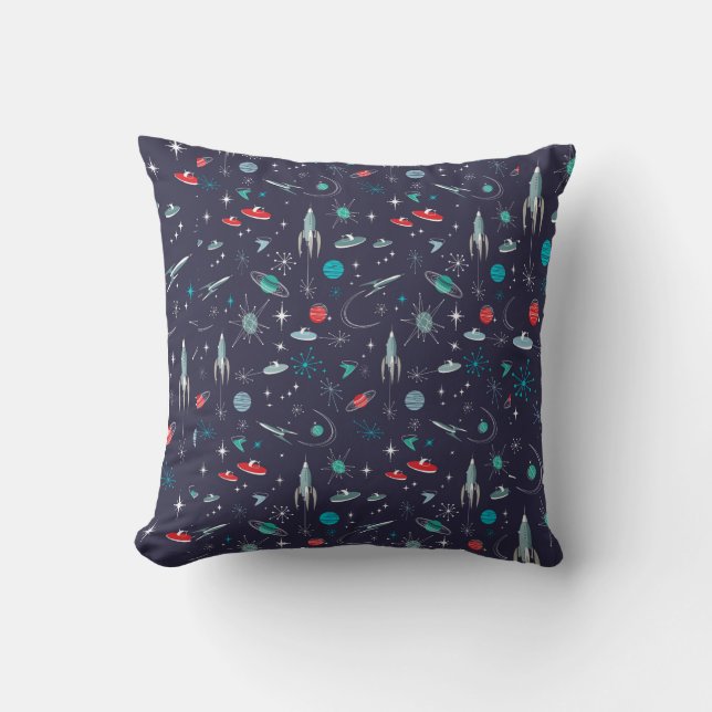 Rocketing midden century kussen (Voorkant)