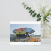 RocketLodge 3D Desert Road & Logo - Briefkaart (Staand voorkant)