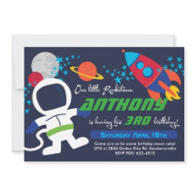 Rocketman 5x7 Invitation d'anniversaire