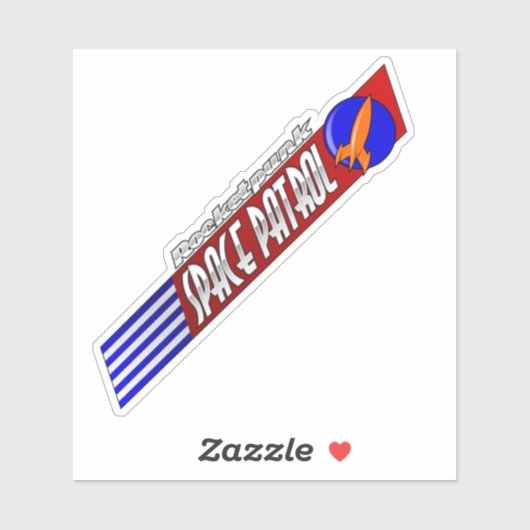 Rocketpunk Space Patrol Pennant Sticker (Vel)
