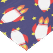Rocketship Buitenspace Cute Kind Birthday Tafelkleed (Gekanteld)