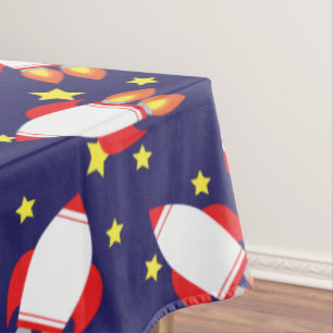 Rocketship Buitenspace Cute Kind Birthday Tafelkleed