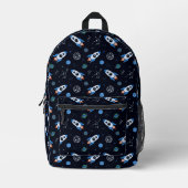 Rocketship Pattern Rugzak (Voorkant)