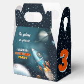 Rocketship Space Adventure Jongen Verjaardag Bedankdoosjes (Geopend)