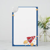 Rocketship Stationery Briefpapier (Staand voorkant)