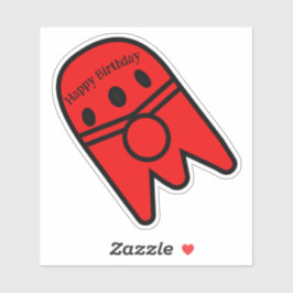 Rocketship verjaardagsfeestje sticker