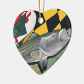 Rockfish van de burger van Maryland Keramisch Ornament (Links)