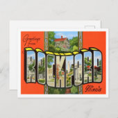 Rockford, Ilinois Vintage Big Letters Carte postal (Devant / Derrière)