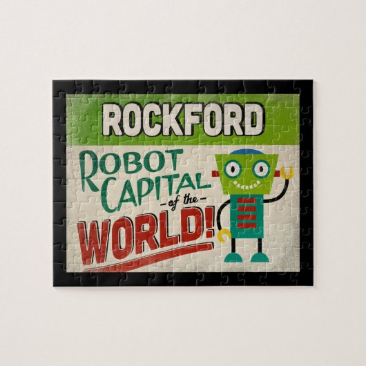Rockford Illinois Robot - Funny  Legpuzzel (Horizontaal)