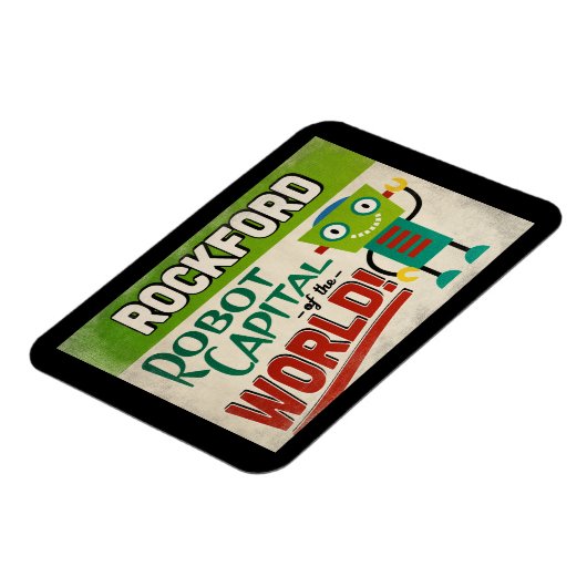 Rockford Illinois Robot - Funny  Magneet (Linkerzijde)