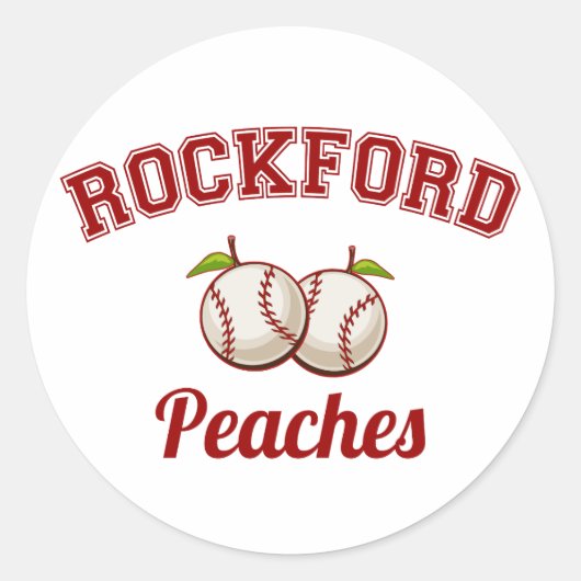 Rockford Peaches Ronde Sticker (Voorkant)