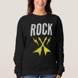 Rockgitaar bliksemschichten om aan te rocken trui