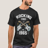 Rockgitaar sinds 1965 rockmuziek 58e t-shirt (Voorkant)