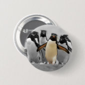 Rockhopper Penguins Ronde Button 5,7 Cm (Voorkant /achterkant)