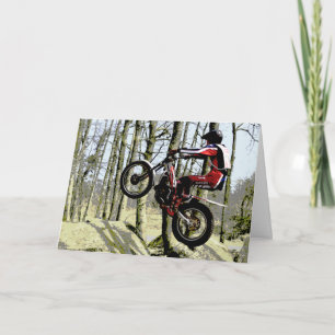 Rockhopping trials rijder verjaardag kaart