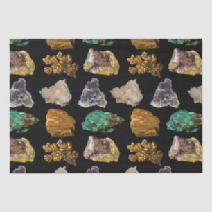 Rockhound Rocks and Minerals Photography Pattern Tissuepapier