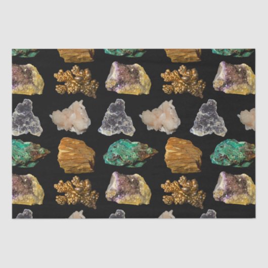 Rockhound Rocks and Minerals Photography Pattern Tissuepapier (Voorkant)