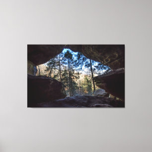 Rockhouse, Hocking Hills State Park, Ohio Canvas Afdruk