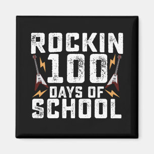 Rockin 100 dagen school rock gitaar vintage magneet