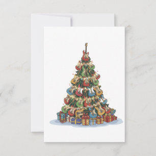 Rockin' Around The Christmas Tree Grappige Gitar Bedankkaart