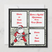 Rockin' autour de la carte plat de l'arbre de Noël (Dos)