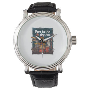Rockin' Cat Band Horloge