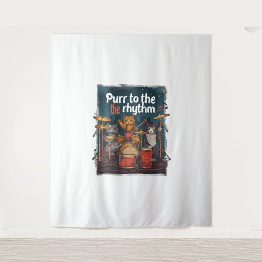 Rockin' Cat Band Wandkleed (Voorkant)