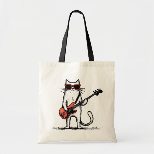 Rockin’ Cat Tote Bag (Voorkant)