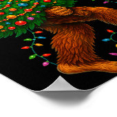 Rockin Christmas Bigfoot Carrying Tree Fun Xmas Ro Poster (Hoek)