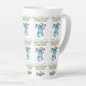 Rockin’ Christmas Gecko – Cute Holiday Lizard Deco Latte Mok (Rechterhoek)