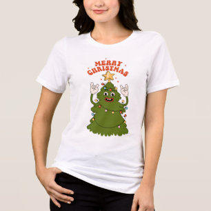 Rockin' Christmas Tree - Een feestelijke vakantiej Tri-Blend Shirt