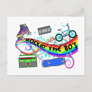Rockin de 80's briefkaart