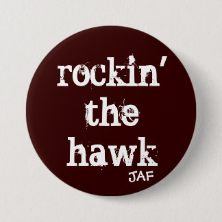 Rockin De Hawk Ronde Button 7,6 Cm