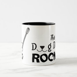 Rockin' Dog Dad Mug Tweekleurige Koffiemok