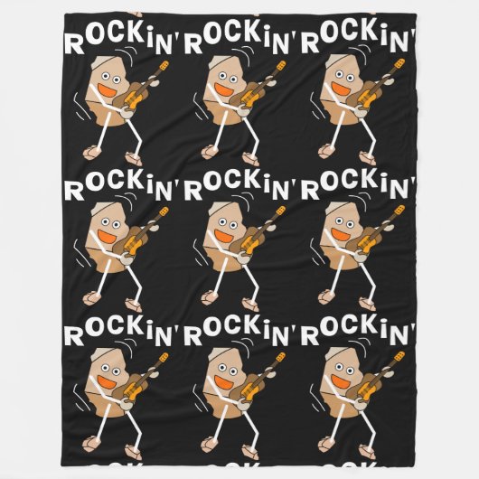 Rockin' Guitar Fleece Deken (Voorkant)