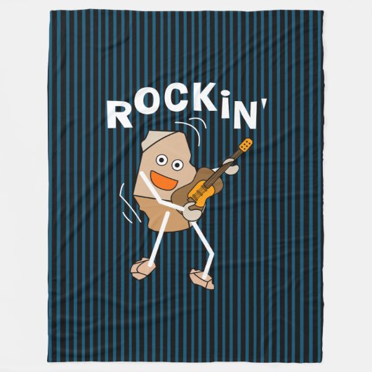 Rockin' Guitar Fleece Deken (Voorkant)