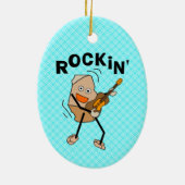 Rockin' Guitar Keramisch Ornament (Achterkant)