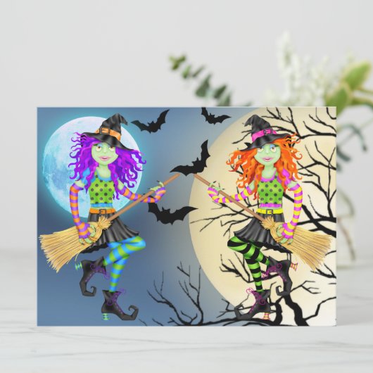 Rockin' Halloween Party Kaart (Staand voorkant)