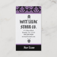 ROCKIN' *HOTT LILA STARR-VISITEKAARTJE