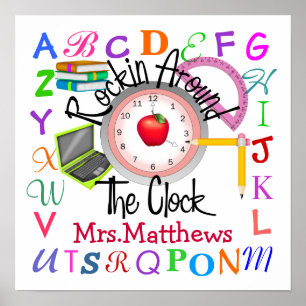 Rockin-leraar aan de school - SRF Poster