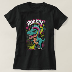Rockin' naar een andere melodie Dinosaur T-shirt
