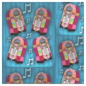 Rockin Neon Jukeboxes Stof (Close Up)