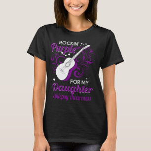 Rockin_ paarse voor dochterepilepsie t-shirt
