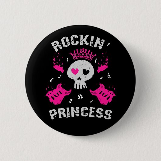 Rockin' Princess Ronde Button 5,7 Cm (Voorkant)